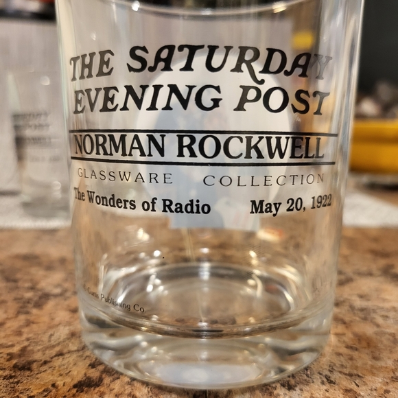 Vtg Norman Rockwell~Saturday Evening Post 2pc Set Low-ball Glasses~1920s pics - Picture 4 of 6
